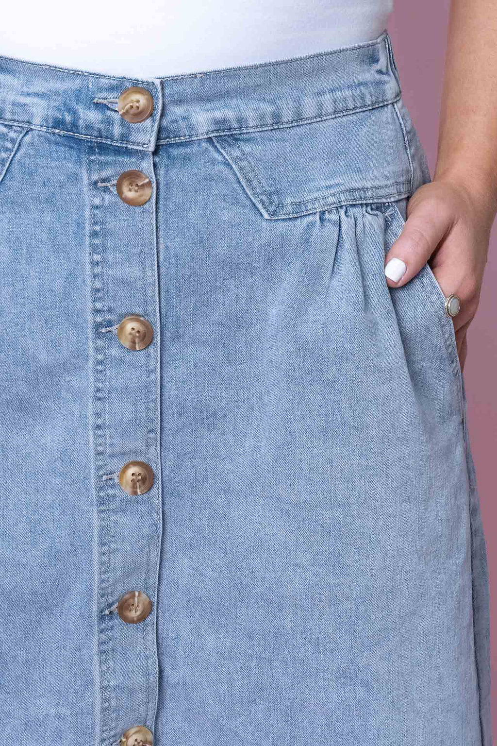 Amanda Skirt in Vintage Blue - Foxwood