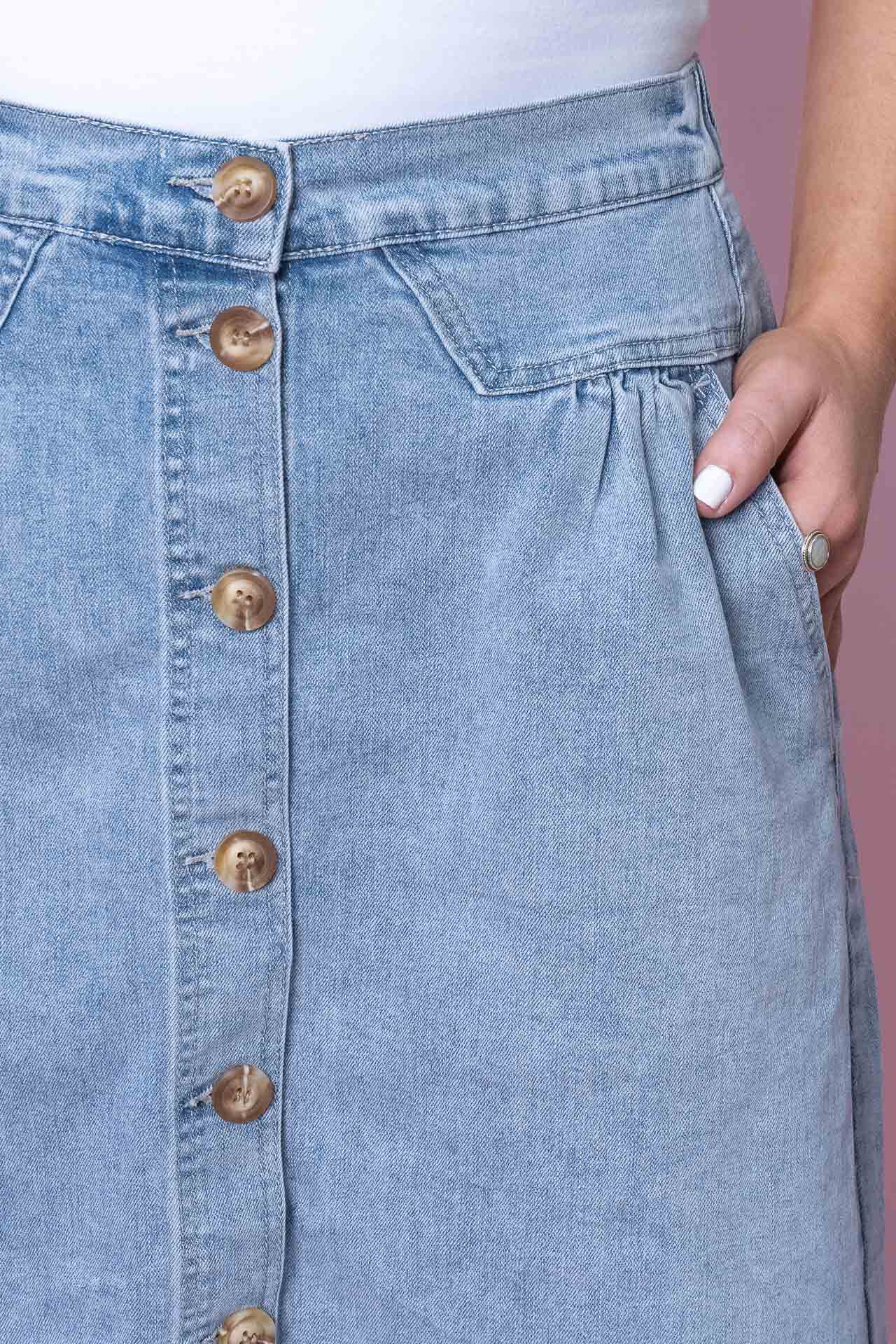 Amanda Skirt in Vintage Blue - Foxwood